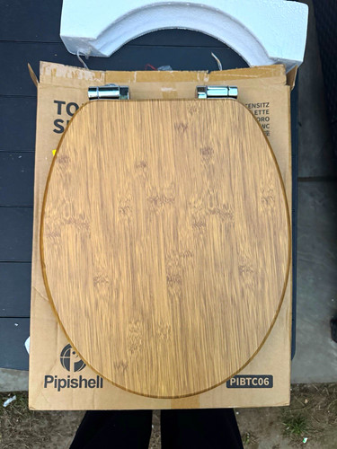 Pipishell wooden oval toilet - wooden,