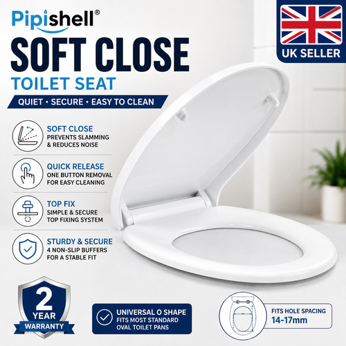 Pipishell soft close toilet - close,