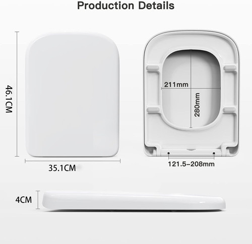 Pipishell square toilet seat - square,